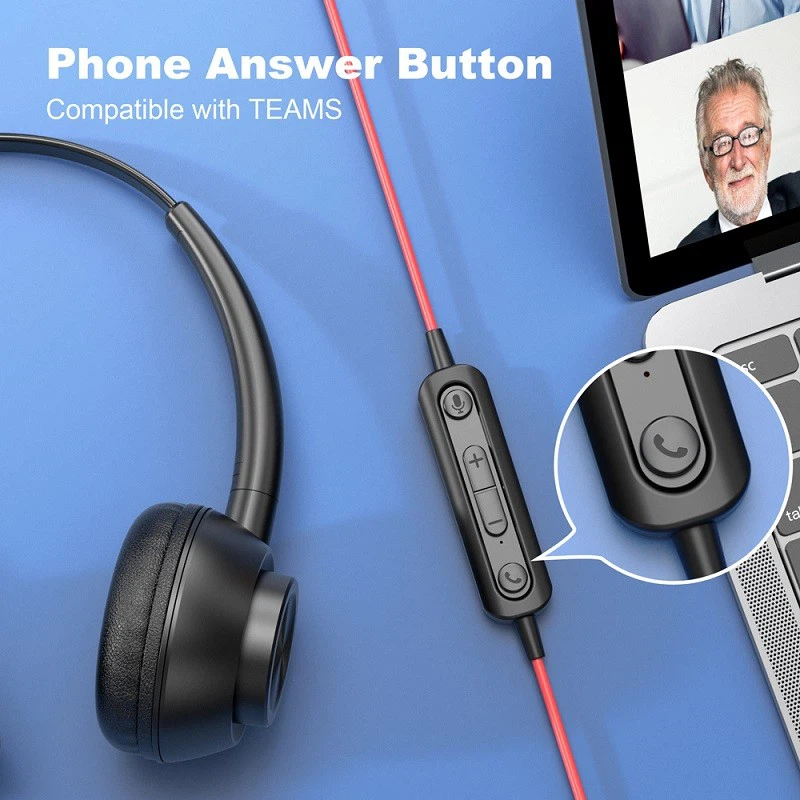 Office Headphones With Phone Answer Button