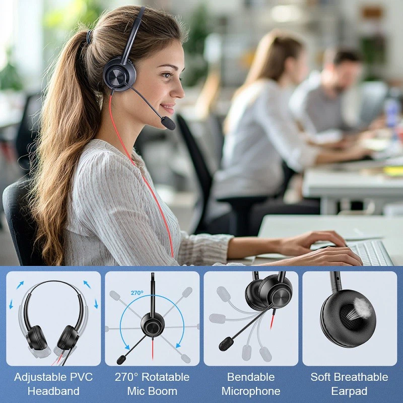 Office Headphones With Phone Answer Button